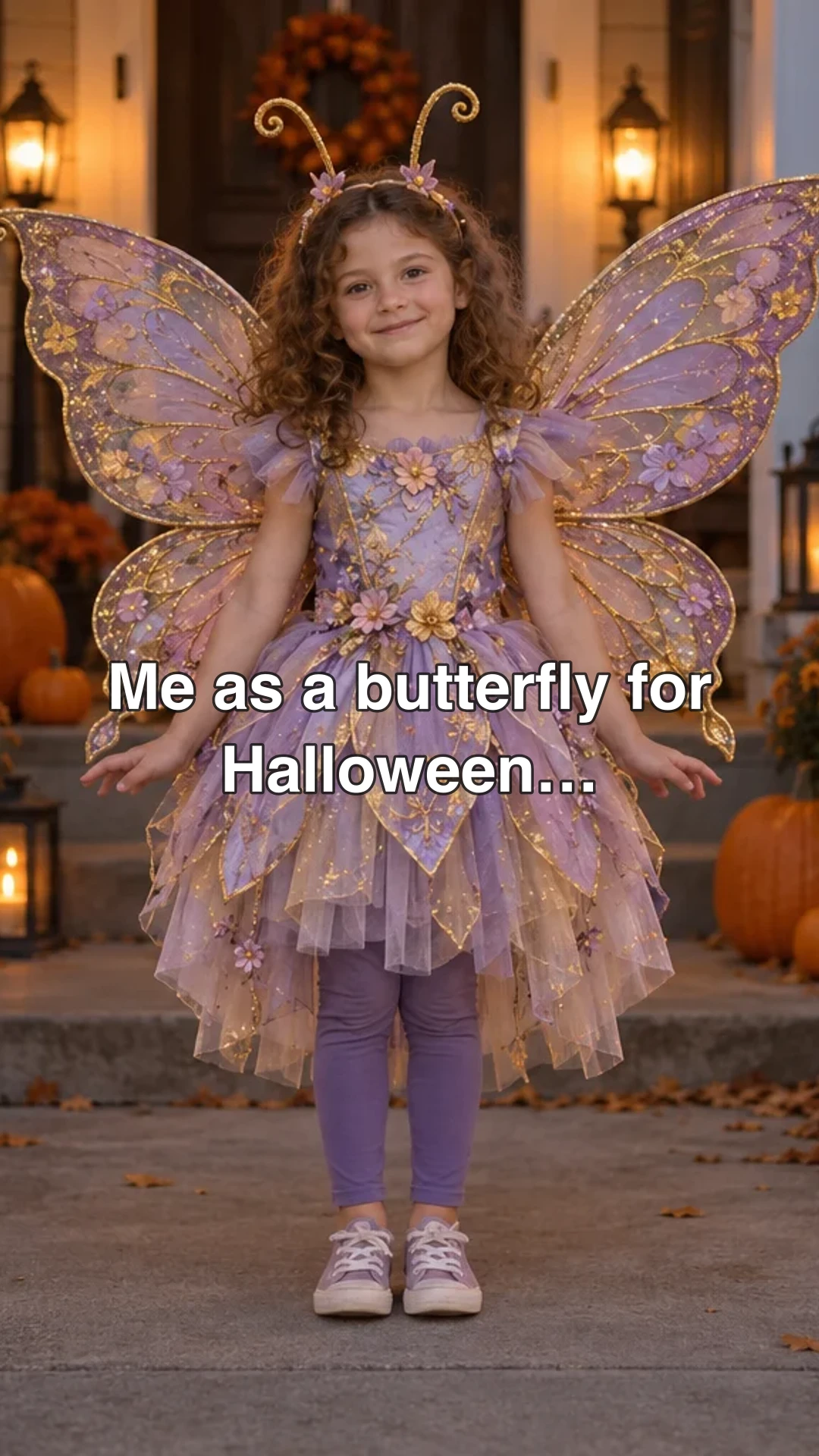 Me as a butterfly for Halloween…